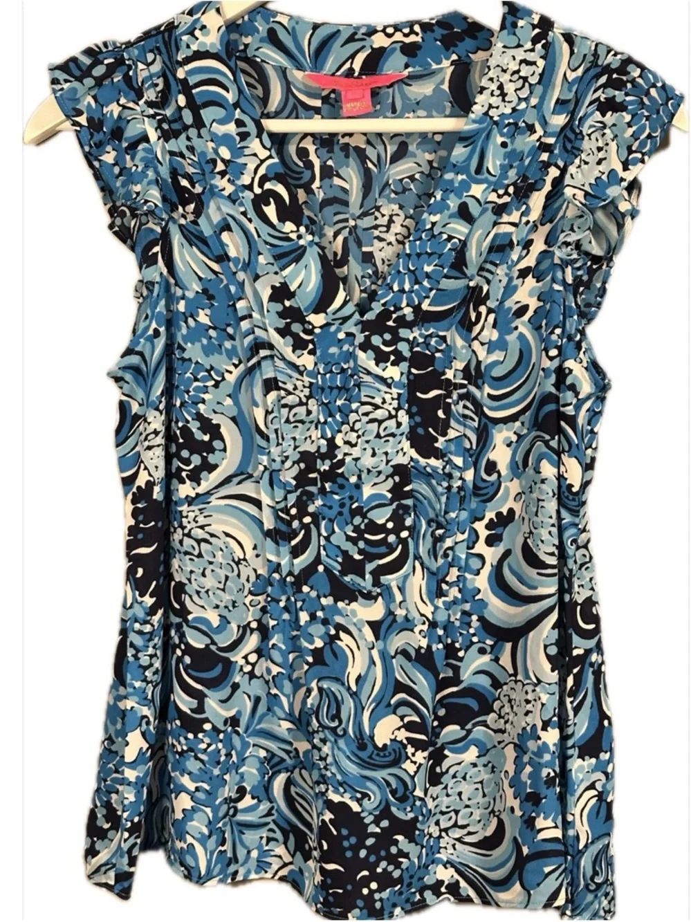 Lilly Pulitzer Joan Top in Resort White Mermazing Size Small - Picture 2 of 6